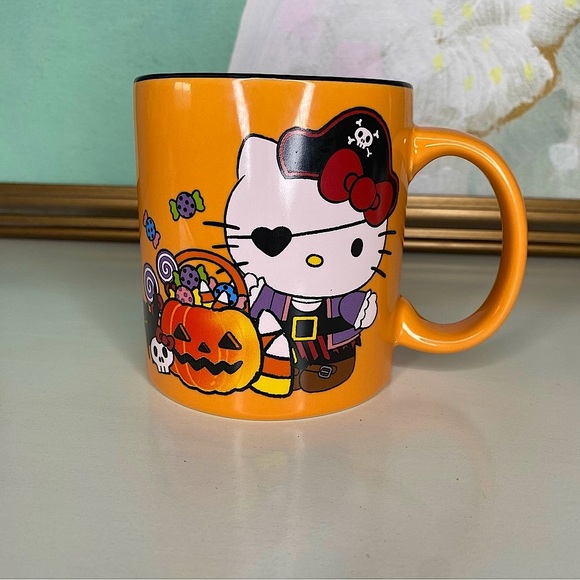 Hello Kitty Pirate Orange Halloween Pumpkin Collectible Mug New - Picture 12 of 12